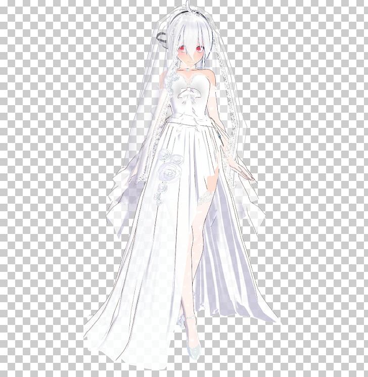Gown Wedding Dress MikuMikuDance PNG, Clipart, Angel, Anime, Artwork, Clothing, Costume Free PNG Download