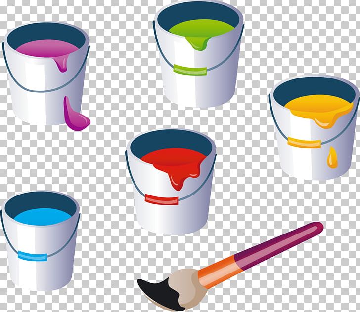 Painting Brush PNG, Clipart, Brush, Bucket, Clip Art, Drawing, Drinkware Free PNG Download