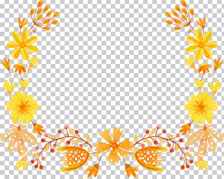 Yellow Flower Semicircle PNG, Clipart, Area, Art, Border, Border Frame, Certificate Border Free PNG Download