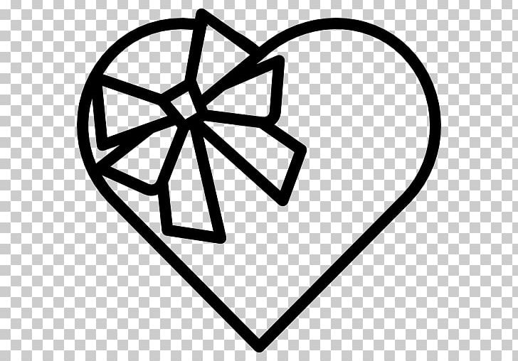 Computer Icons Heart Gift Valentine's Day PNG, Clipart, Angle, Area, Black And White, Bonbones, Chocolate Free PNG Download