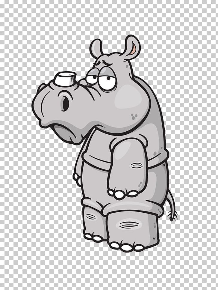 Rhinoceros Cartoon PNG, Clipart, Animal, Animals, Black, Carnivoran, Fictional Character Free PNG Download