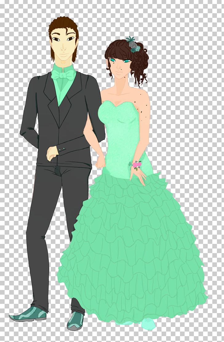 Gown Green Shoulder Formal Wear PNG, Clipart, Animated Cartoon, Calico And Odessa Railroad, Clothing, Costume, Costume Design Free PNG Download