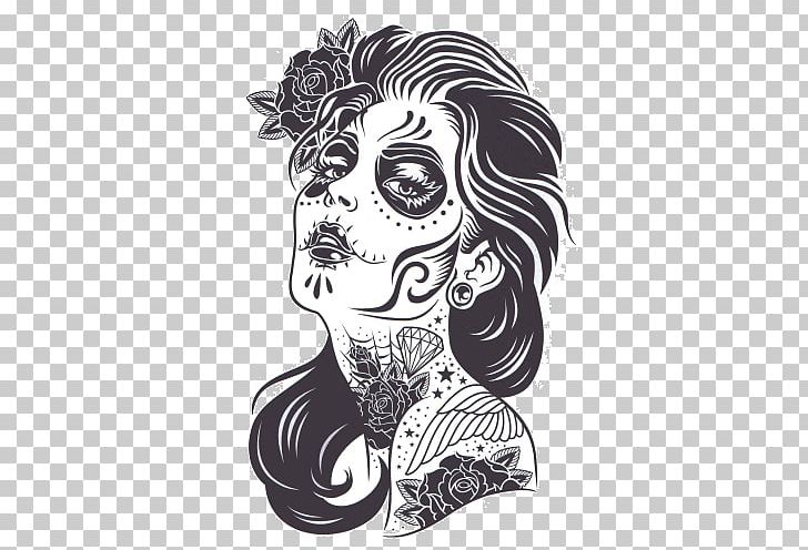 Calavera Day Of The Dead Death Drawing Skull PNG, Clipart, Abziehtattoo, Art, Black, Black And White, Calavera Free PNG Download
