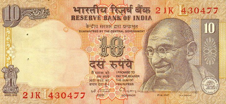Indian 10-rupee Note Indian Rupee Banknote Currency PNG, Clipart, Banknote, Cash, Coin, Currency, Denomination Free PNG Download