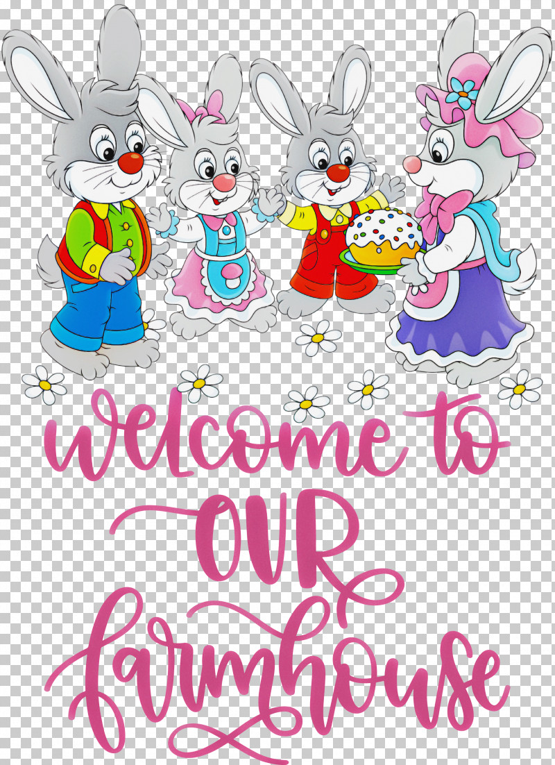 Welcome To Our Farmhouse Farmhouse PNG, Clipart, Biology, Cartoon, Easter Bunny, Farmhouse, Flower Free PNG Download