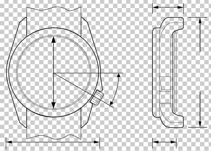 Technical Drawing Blueprint Watch Industrial Design PNG, Clipart, Accessories, Angle, Area, Artwork, Black And White Free PNG Download