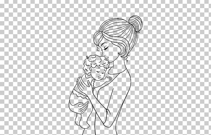 Drawing Infant Mother Son PNG, Clipart, Angle, Arm, Baby Transport, Black, Black And White Free PNG Download