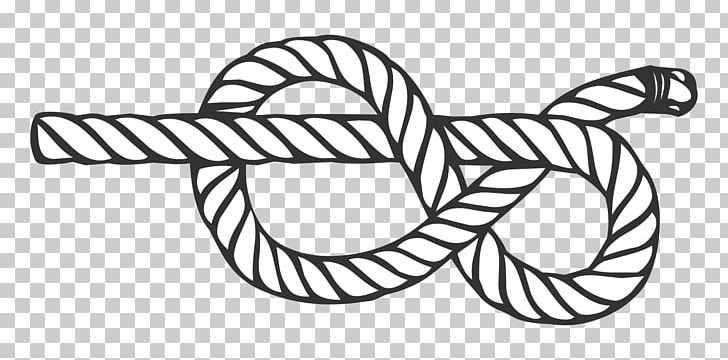 Figure-eight Knot Figure-eight Loop Overhand Knot Bowline PNG, Clipart, Angle, Art, Bight, Black And White, Bowline Free PNG Download