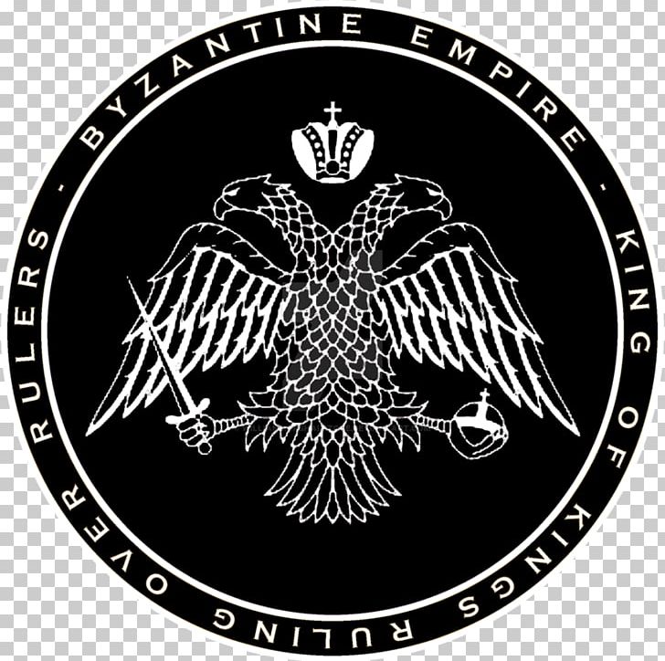 Byzantine Empire Byzantium Double-headed Eagle Palaiologos PNG, Clipart, Badge, Black And White, Brand, Byzantine Empire, Byzantium Free PNG Download