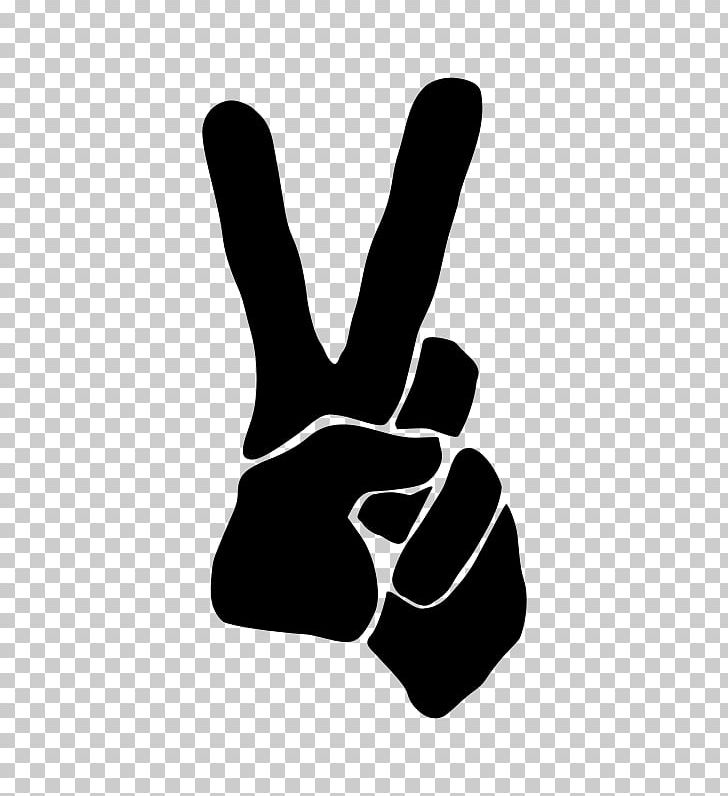 Peace Symbols Silhouette V Sign PNG, Clipart, Animals, Black, Black And White, Computer Icons, Finger Free PNG Download