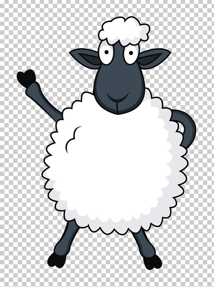 Sheep Cartoon PNG, Clipart, Animals, Art, Artwork, Black And White, Cartoon Free PNG Download