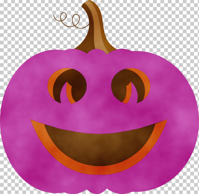Pumpkin PNG, Clipart, Paint, Pumpkin, Purple, Smiley, Watercolor Free PNG Download