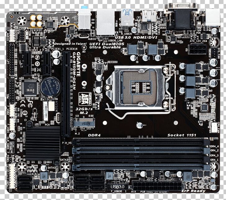 Intel Gigabyte GA-H170-HD3 PNG, Clipart, 3 H, Atx, B 150, Computer Component, Computer Hardware Free PNG Download