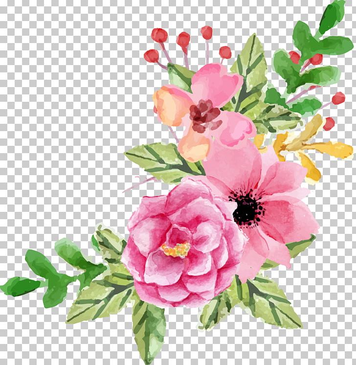 Garden Roses Floral Design Flower Watercolor Painting PNG, Clipart, Annual Plant, Artificial Flower, Blossom, Branch, Cut Flowers Free PNG Download