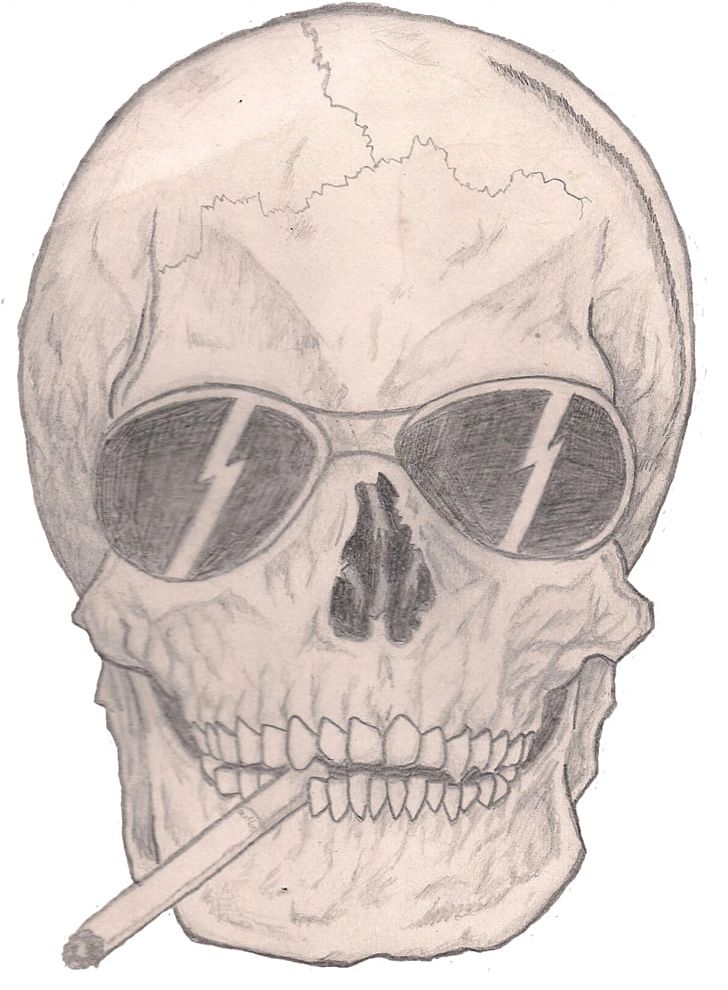 Drawing Skull Desktop Art PNG, Clipart, Art, Arts, Bone, Colored Pencil, Desktop Wallpaper Free PNG Download