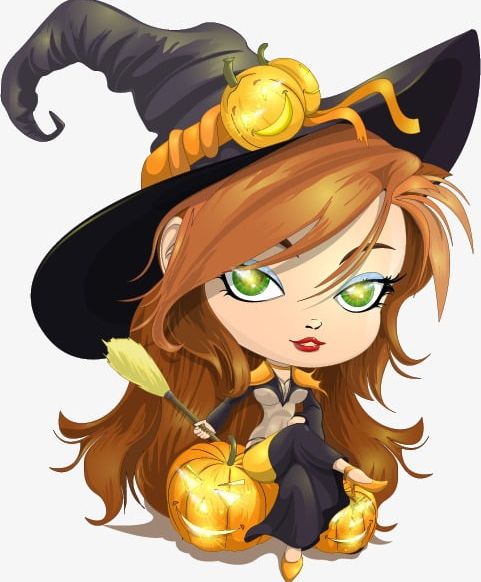 Halloween Cartoon Witch PNG, Clipart, Black, Cartoon, Cartoon Clipart, Halloween Clipart, Orange Free PNG Download
