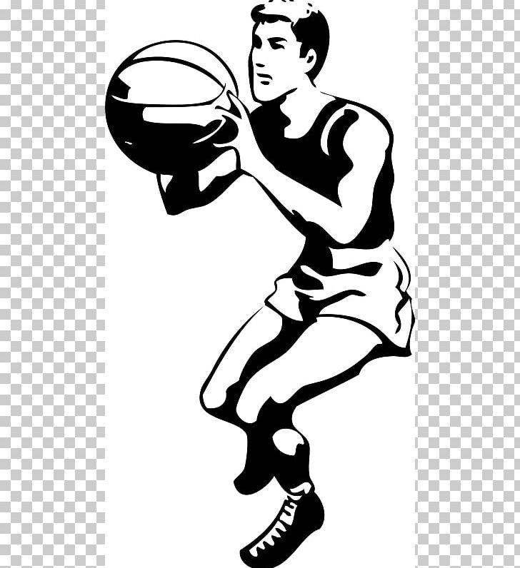Basketball Black And White Slam Dunk Sport PNG, Clipart, Area, Arm, Art, Artwork, Backboard Free PNG Download