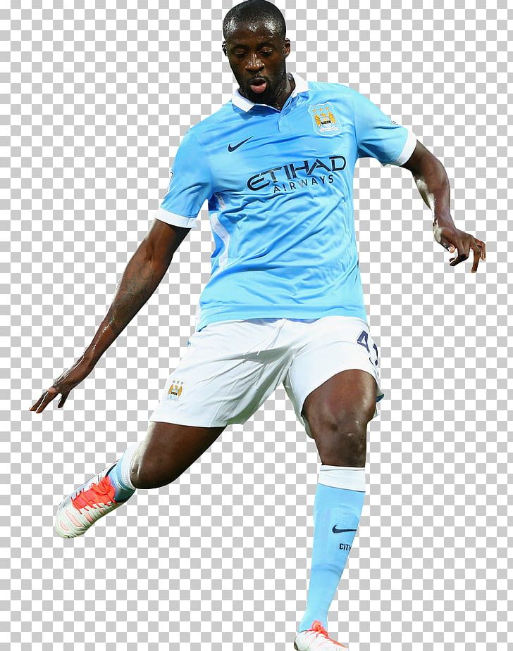 Yaya Touré Manchester City F.C. Jersey Football Player PNG, Clipart, Ball, Blue, Clothing, Competition, Football Free PNG Download