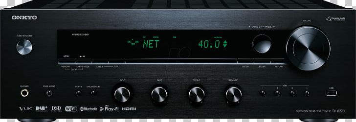 AV Receiver Audio High Fidelity Home Theater Systems Onkyo TX-8270 Network Stereo Receiver PNG, Clipart, Amplifier, Audio, Audio Equipment, Audio Receiver, Av Receiver Free PNG Download