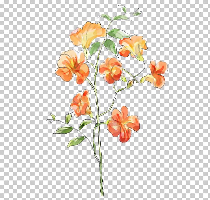 Watercolor Painting Flower Green PNG, Clipart, Art, Blue, Branch, Color, Flower Free PNG Download