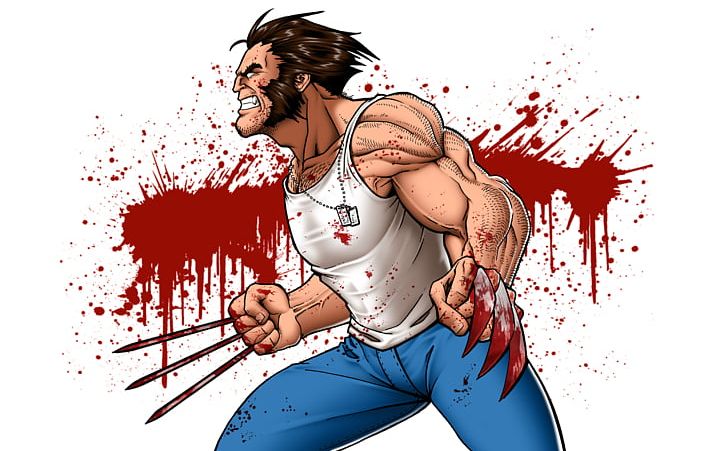 Wolverine Art Painting Canvas Poster PNG, Clipart, Abdomen, Aggression, Arm, Canvas Print, Cartoon Free PNG Download