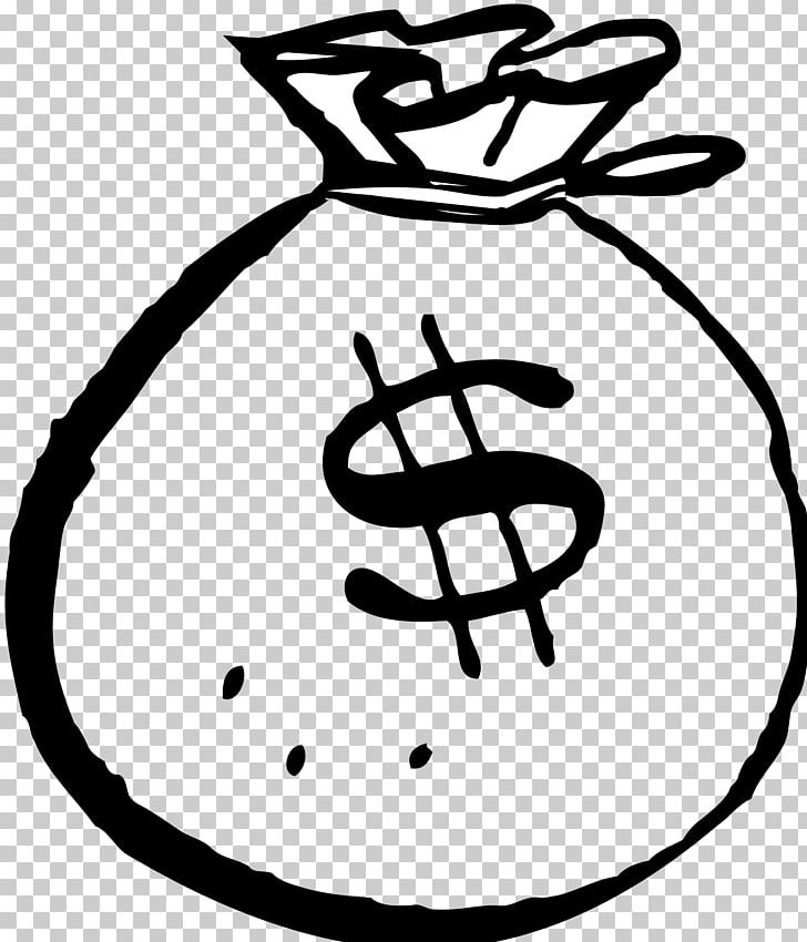 Money Bag Coin PNG, Clipart, Area, Artwork, Bag, Black And White, Circle Free PNG Download