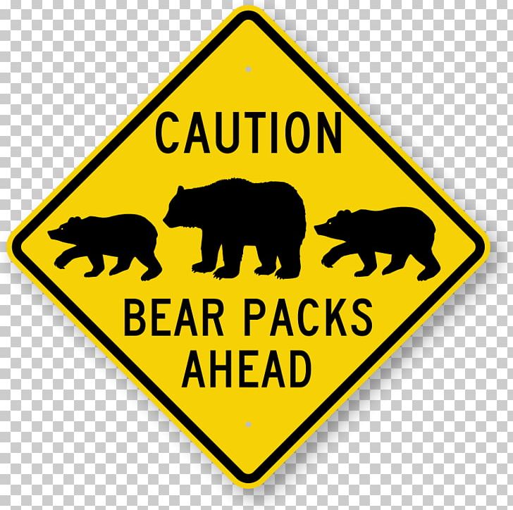 Warning Sign Bear Road PNG, Clipart, Animals, Area, Bear, Brand, Can Stock Photo Free PNG Download