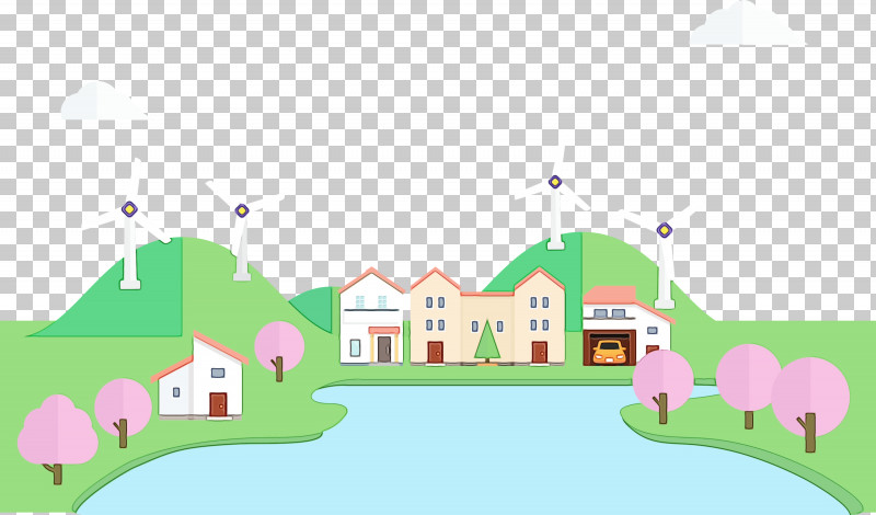 Suburb Real Estate Green Cartoon Meter PNG, Clipart, Cartoon, Eco, Estate, Green, Meter Free PNG Download