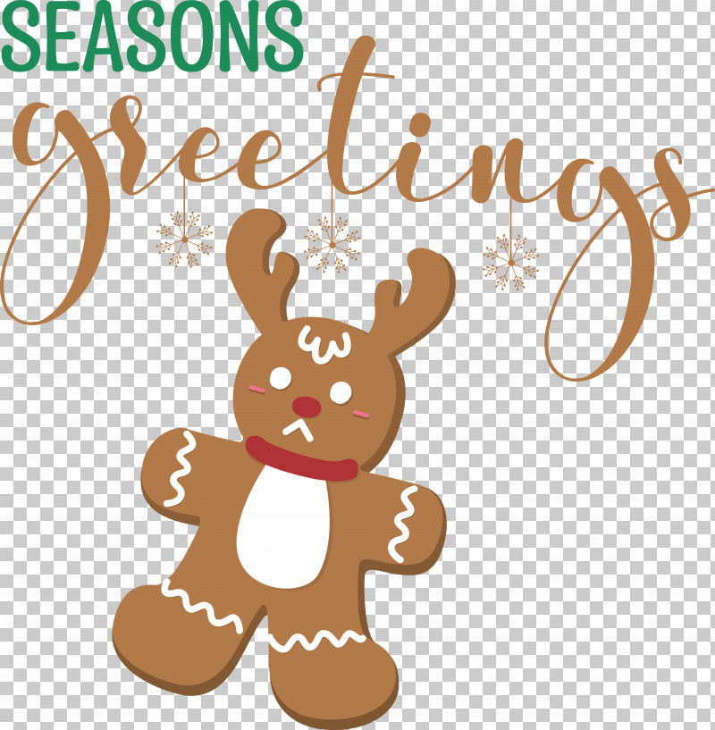 Seasons Greetings PNG, Clipart, Gingerbread, Merry Christmas, Seasons Greetings Free PNG Download