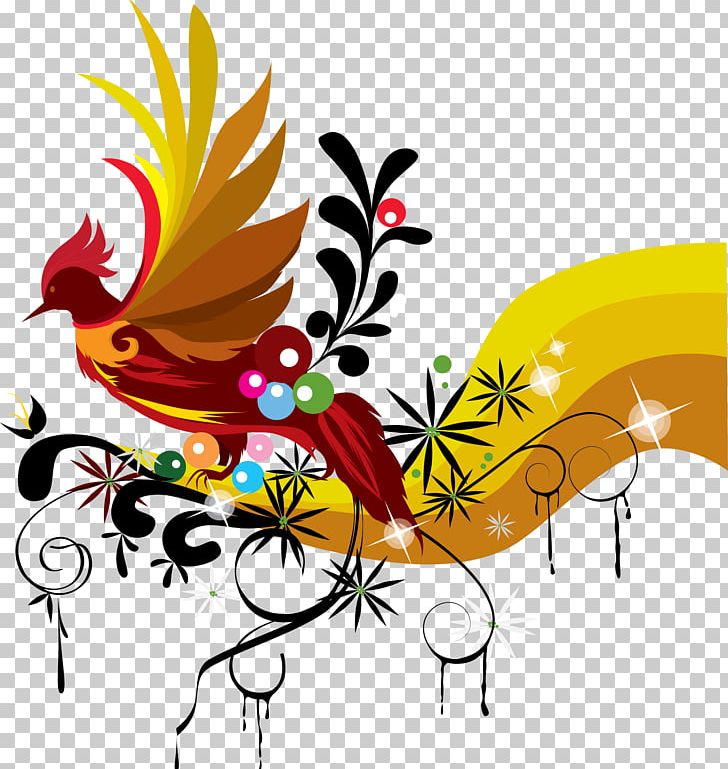 Drawing Illustration PNG, Clipart, Bird, Chicken, Computer Wallpaper, Dragon And Phoenix, Dragon Phoenix Free PNG Download