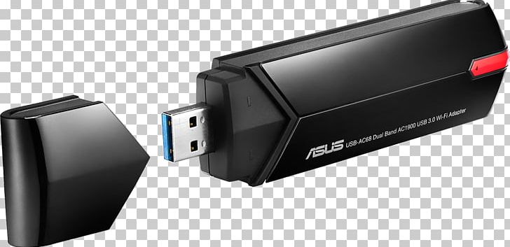 Asus Usbac68 Dualband Ac1900 Usb 3.0 Wifi Adapter With Included Cradl Wi-Fi Wireless USB PNG, Clipart, Adapter, Asus, Data Storage Device, Electronic Device, Electronics Free PNG Download