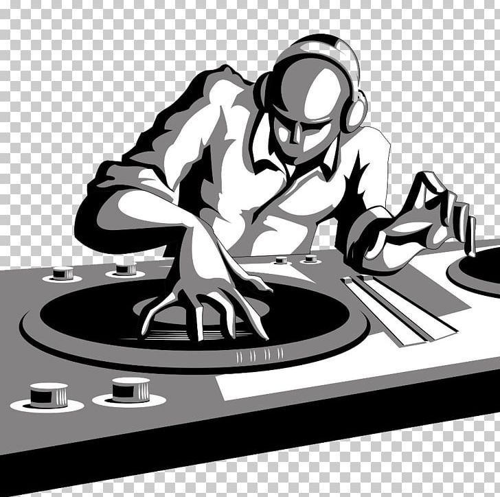 Disc Jockey DJ Mixer Cartoon PNG, Clipart, Black And White, Brand, Cartoon,  Clip Art, Disc Jockey