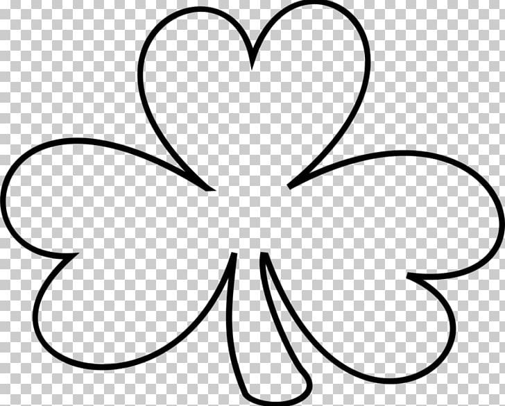 Shamrock Saint Patrick's Day White Clover PNG, Clipart, Area, Artwork, Black, Black And White, Butterfly Free PNG Download