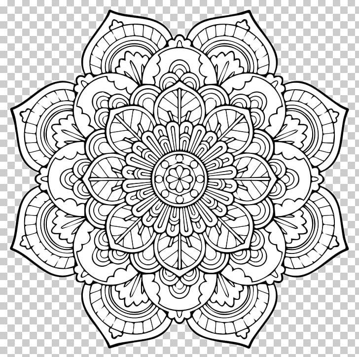 Mandala Coloring Book Buddhism Adult Child PNG, Clipart, Adult, Area, Black And White, Book, Buddhism Free PNG Download
