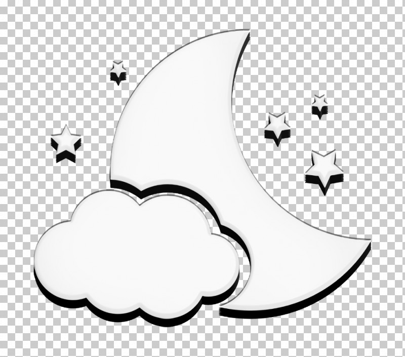 Night Symbol Of The Moon With A Cloud And Stars Icon Weather Icon Moon Icon PNG, Clipart, Astronomy, Basic Icons Icon, Drawing, Fine Art America, Meteor Shower Free PNG Download