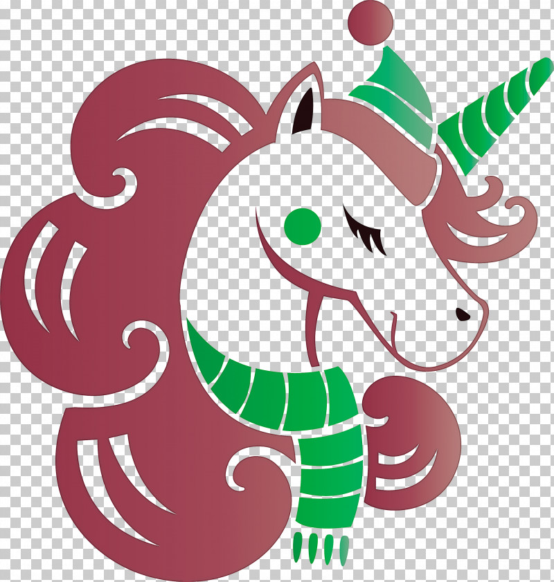 Unicorn Christmas Unicorn PNG, Clipart, Cartoon, Christmas Unicorn, Green, Pink, Sticker Free PNG Download