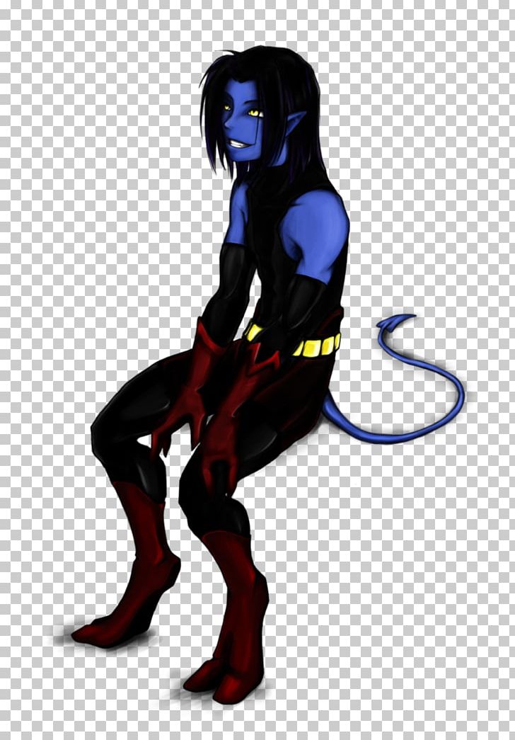 X-men Nightcrawler Short Blue & Black Wig