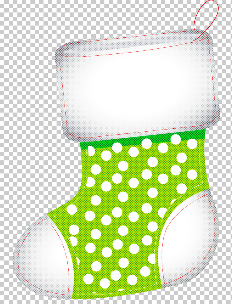 Christmas Stocking PNG, Clipart, Christmas Stocking, Green, Polka Dot Free PNG Download