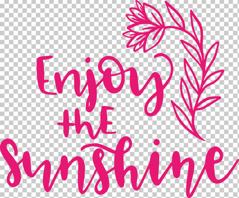 Sunshine Enjoy The Sunshine PNG, Clipart, Calligraphy, Flower, Geometry, Line, Logo Free PNG Download