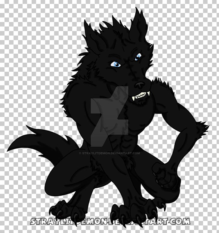 Cat Werewolf Dog Cartoon Black PNG, Clipart, Animals, Black, Black And White, Canidae, Carnivoran Free PNG Download