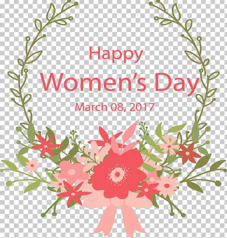 Floral Design International Womens Day Woman PNG, Clipart, Branch, Cut Flowers, Decorated Vector, Download, Euclidean Vector Free PNG Download