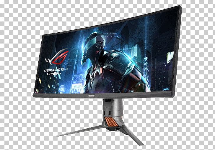 ASUS ROG Swift PG-8Q Nvidia G-Sync 21:9 Aspect Ratio Computer Monitors Republic Of Gamers PNG, Clipart, 1440p, Asus, Computer Monitor Accessory, Display Advertising, Electronic Device Free PNG Download