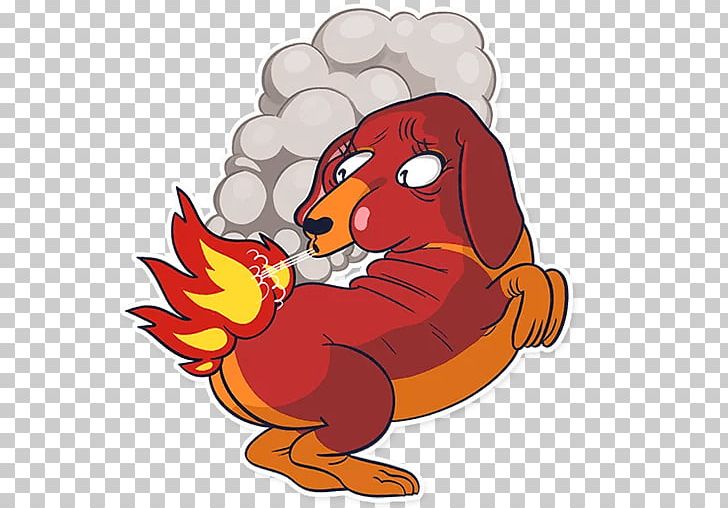 Dachshund Sticker Rooster Telegram PNG, Clipart, Bird, Carnivoran, Cartoon, Chicken, Fictional Character Free PNG Download
