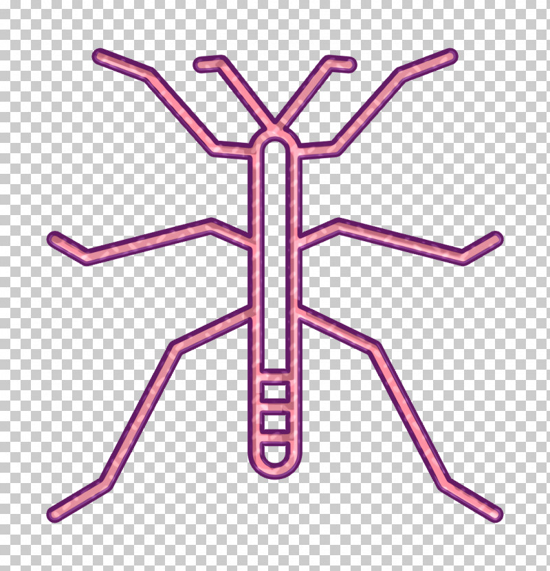 Walkingstick Icon Insects Icon PNG, Clipart, Insects Icon, Line, Logo, Pink, Symmetry Free PNG Download
