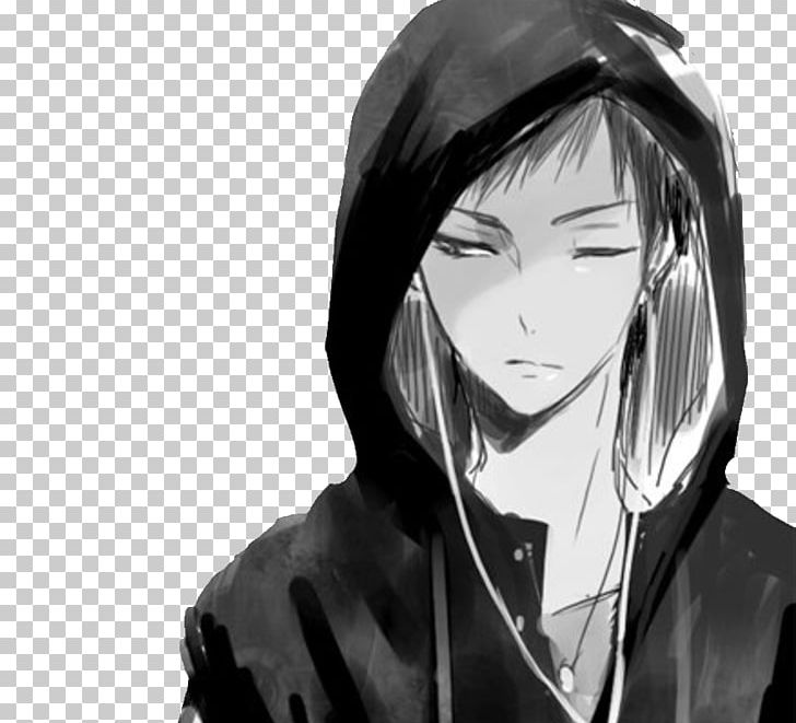 Anime Hoodie Drawing Male PNG, Clipart, Anime, Art, Artwork, Black And  White, Black Hair Free PNG