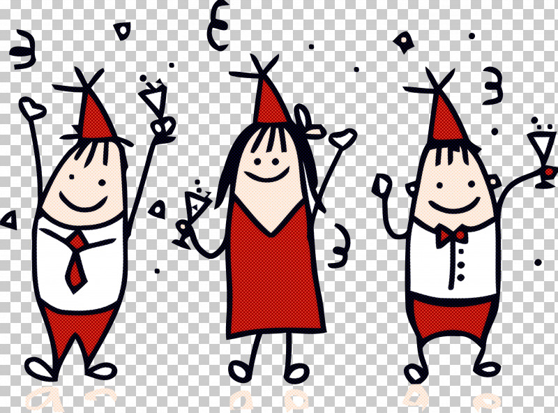New Year Party Party Time PNG, Clipart, Cartoon, Christmas, Christmas Eve, Finger, Happy Free PNG Download
