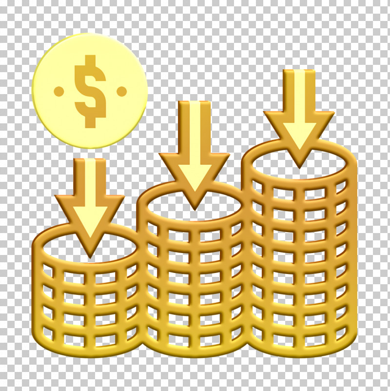 Saving And Investment Icon Loss Icon Chart Icon PNG, Clipart, Chart Icon, Loss Icon, Metal, Saving And Investment Icon, Yellow Free PNG Download