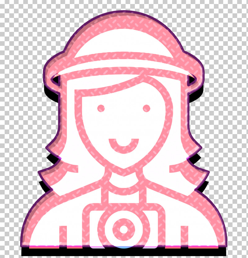 Tourist Icon Careers Women Icon Photographer Icon PNG, Clipart, Careers Women Icon, Line Art, Photographer Icon, Pink, Sticker Free PNG Download