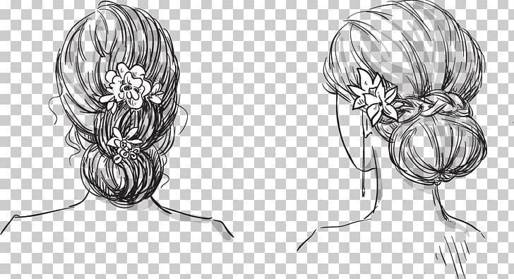 Hairstyle Drawing Braid PNG, Clipart, Black Hair, Bride, Elements Vector, Fashion, Hair Salon Free PNG Download