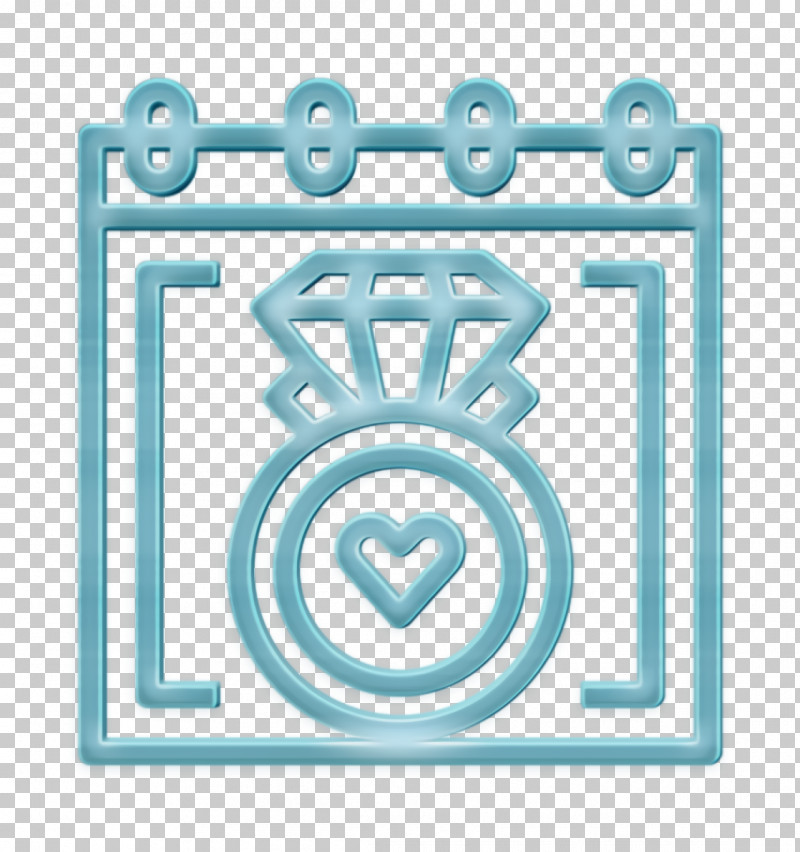 Wedding Icon Wedding Date Icon PNG, Clipart, Aqua, Circle, Line, Rectangle, Square Free PNG Download